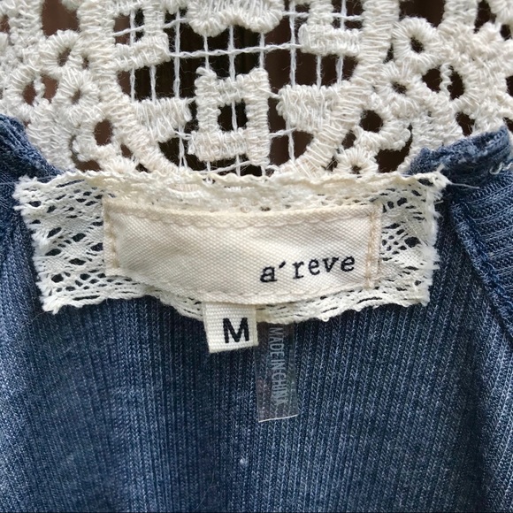 A’Reve | Anthropology | Racer Back tank w/ lace - Picture 5 of 7